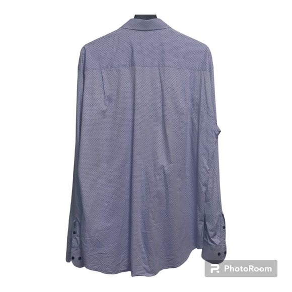 2/$14 💀 | Leon Henry | Men’s XXL Dress Shirt | Blue & Black - Picture 2 of 6